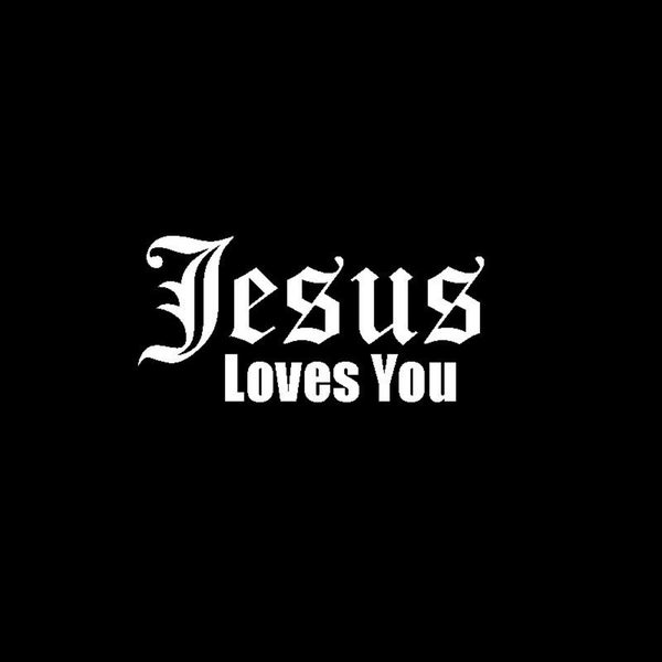 Jesus Loves You Car Bumper Sticker Car Window Sticker Cute Christian Decals
