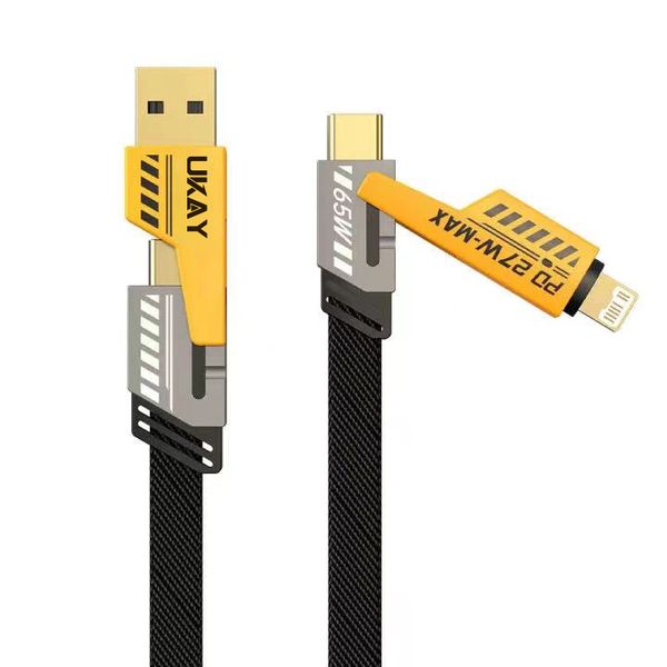 UKAY-65/27W 4 In 1 High-Speed Transmission Data Fast Charging Cable