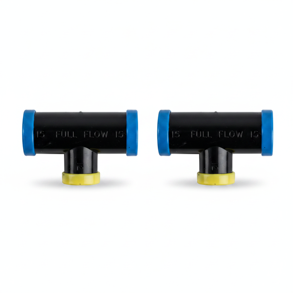 Durable UPVC Reducing Tee 25mm x 20mm Plumbing Fitting - 2 Pack
