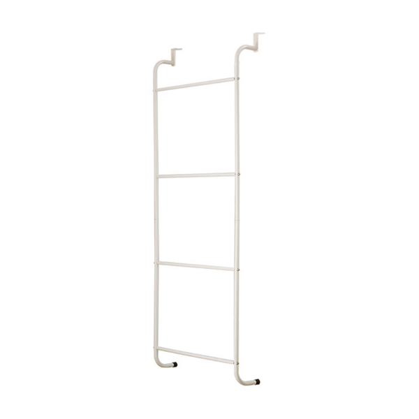 Space Saving White Metal Door Towel Rack Clothing Hanger