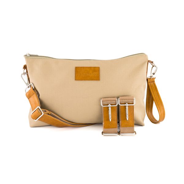 Jeankelly Pram Pouch &amp; Handbag - Beige &amp; Tan