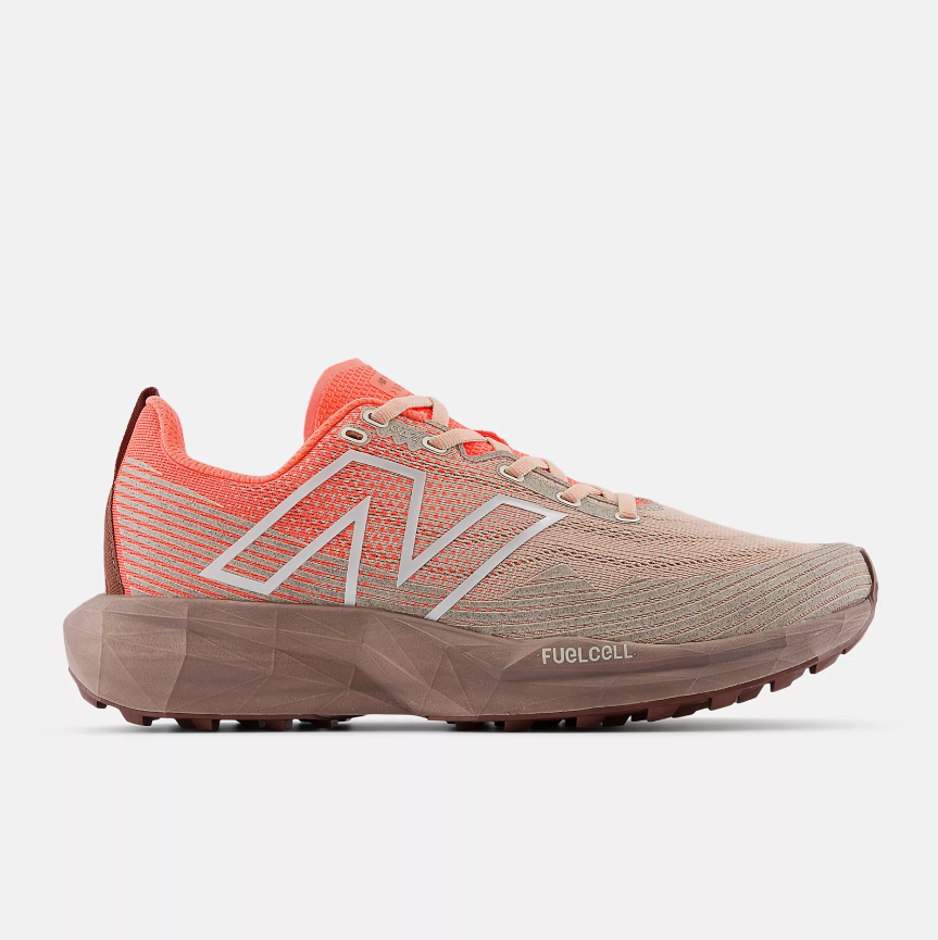 New Balance Men's FuelCell Venym v1 Trail Running Shoes - Urgent Red/Flat Taupe/Silver Metallic