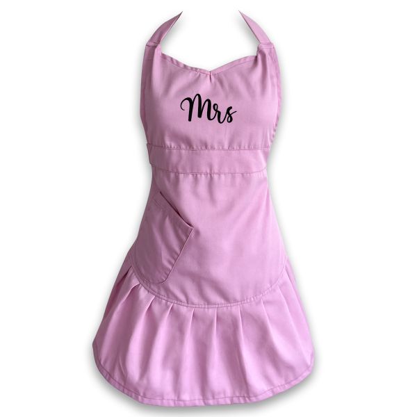 Mrs Design Wedding Cute Cut Pink Apron