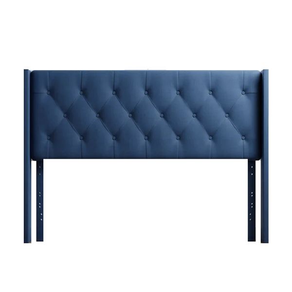 Clairlea Upholstered Headboard In Blue Velvet image