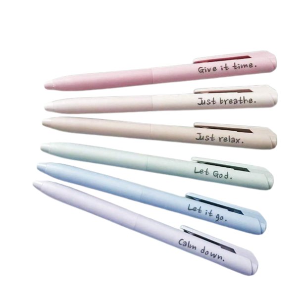 6pcs Morandi Aesthetic Anxiety Release Colored Gel Ink Pen