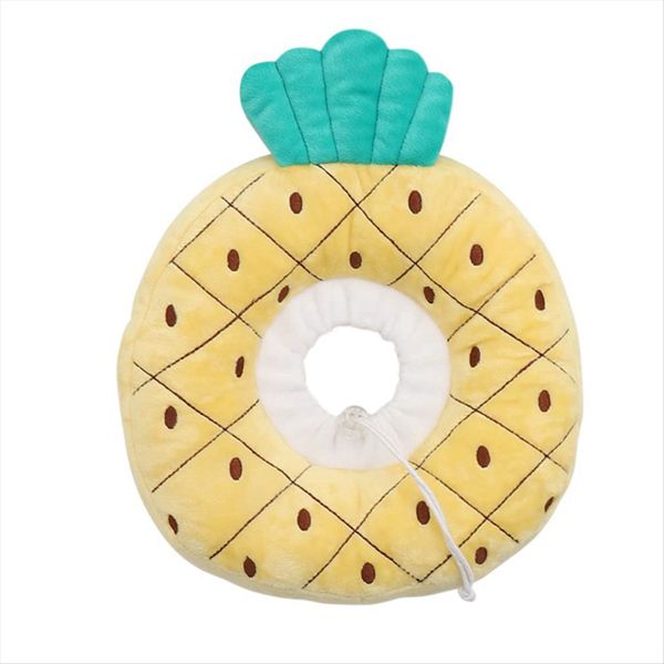 Adjustable Cat Cone Collar Soft Recovery Collar Pineapple Small