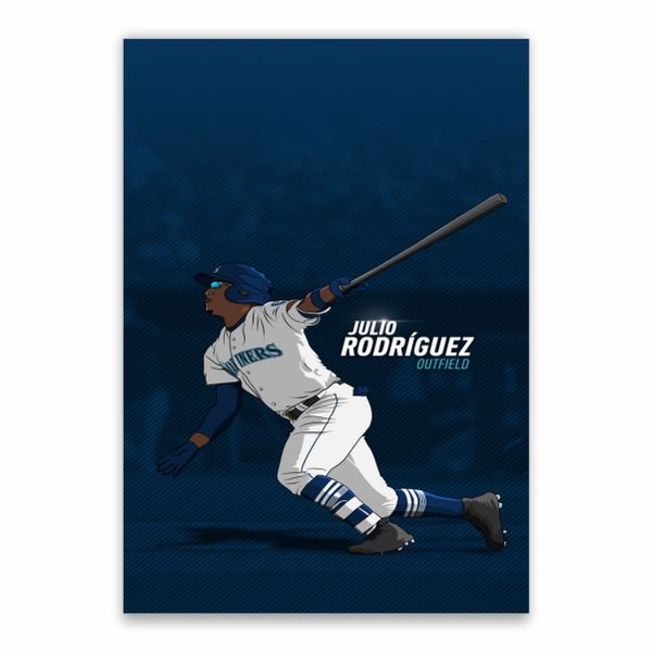 Julio Rodriguez Outfield Poster - A1