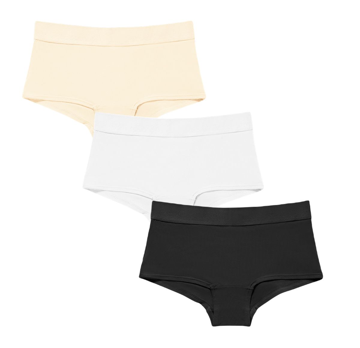 Cotton Boy short Underwear Panty for Women Mid Rise Boxer Pack of 3 ...