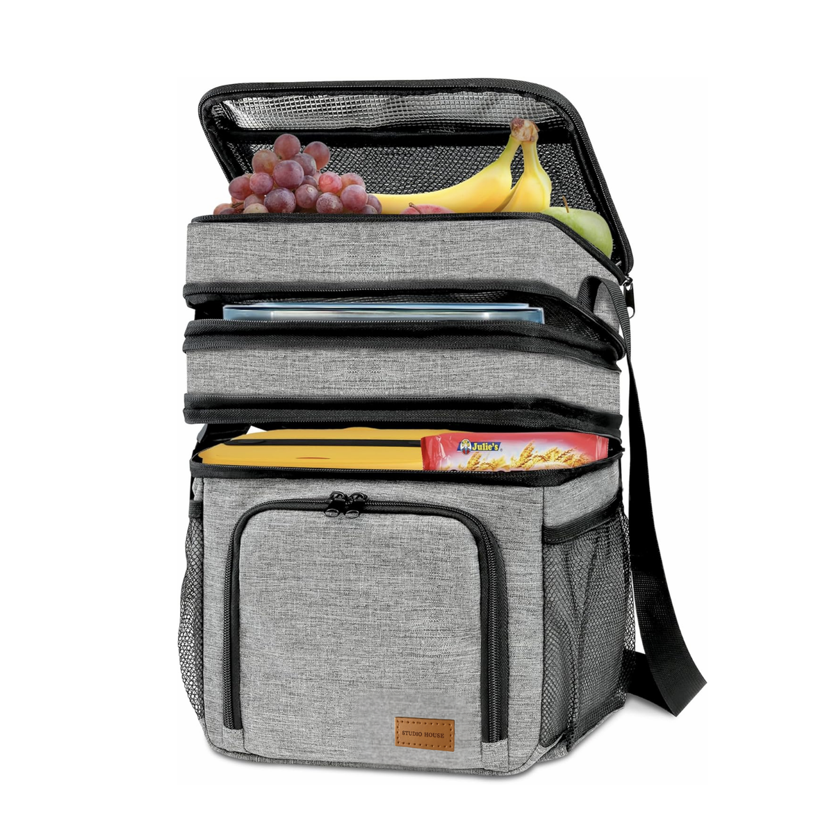 Triple Layer Expandable Lunch Cooler Bag with Strap | Shop Today