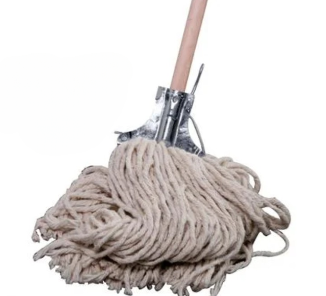 Durable 400g Cotton Mop on 1.2m Handle Featuring a Reliable Clamp