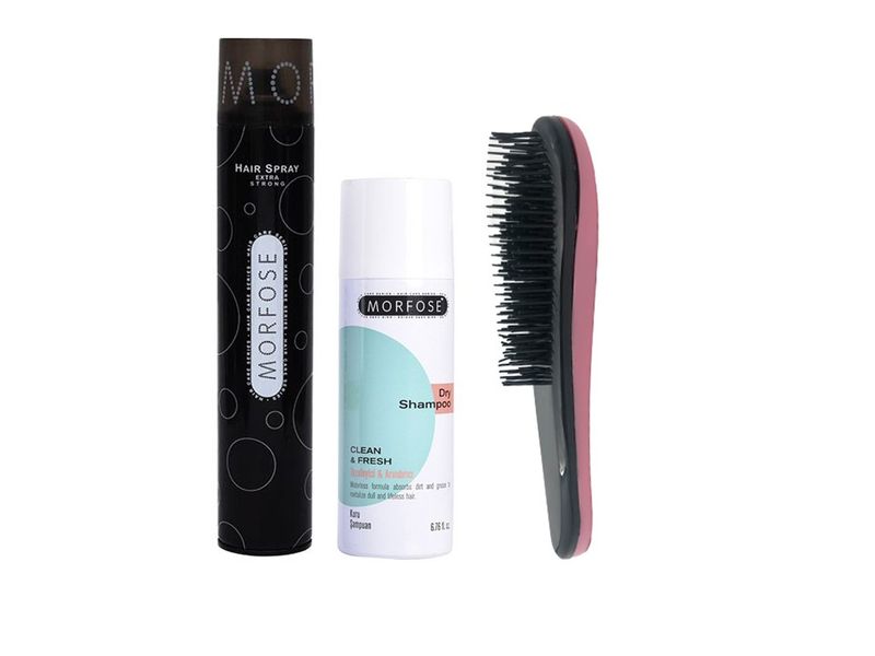 Morfose Dry Hair Shampoo and Morfose Hair Spray Extra Strong &amp; Detangler