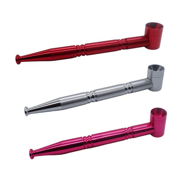 Herb and Cannabis Smoking Pipe Metal - 15cm - 3 Piece Bundle 2