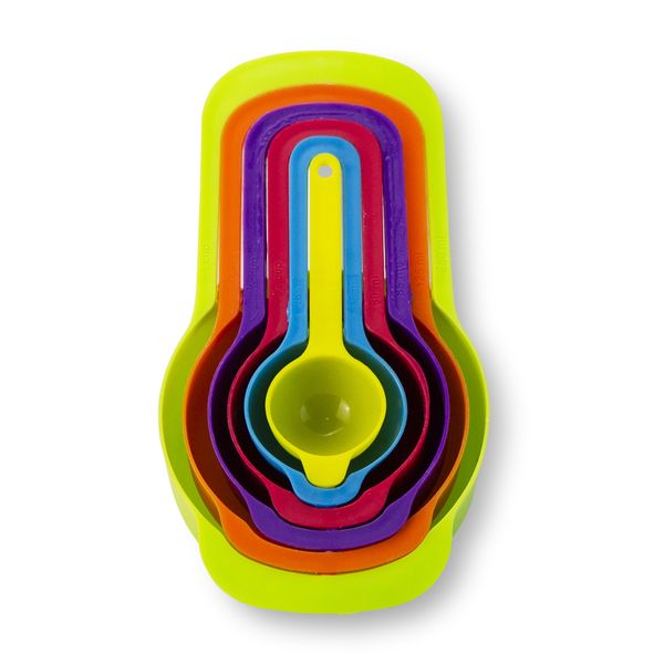Measuring Cup Set - Nesting - BPA Free Plastic - Rainbow - 6 Pieces