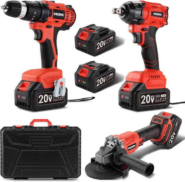 MORX Brushless Impact Wrench Battery Hammer Drill Brushless Angle Grinder