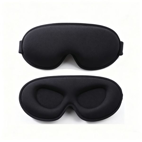 3D Sleep Mask-100% Light Blocking Sleeping Mask for Relaxing Zero Pressure