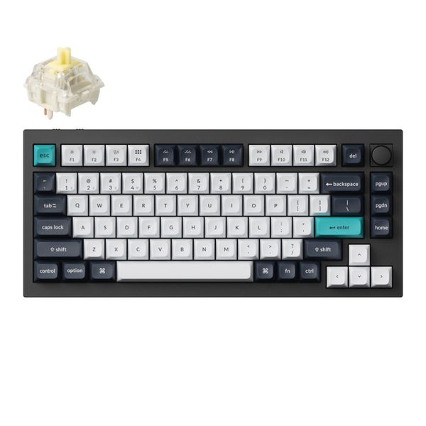 Keychron Q1 Max QMK/VIA RGB Wireless Mechanical Keyboard - BANANA Switches
