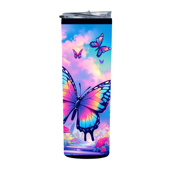 Buterfly Design 25 20 Oz Straight Skinny Tumbler 224