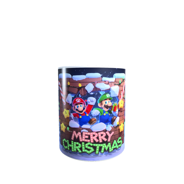 Mario &amp; Luigi 3D Christmas Ceramic Mug - Fun Festive Gift for Gamers &amp; Kids