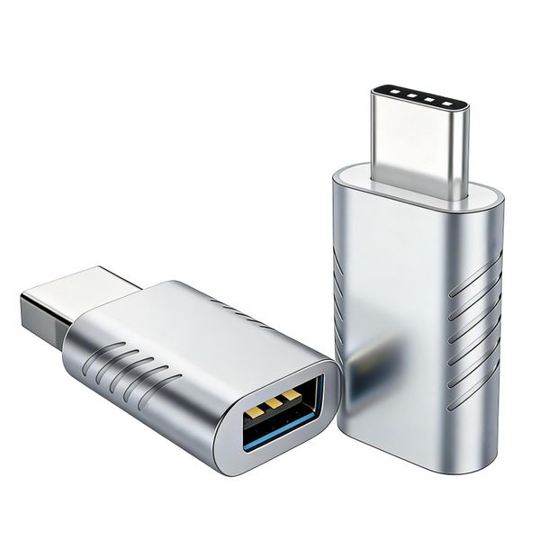 2-Pack Simple Type-C to USB Adapter Transfer Speeds Up To 10GBps OTG