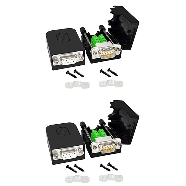 Db9 Solderless Connector Rs232 D-Sub Serial To 9-Pin Port Terminal