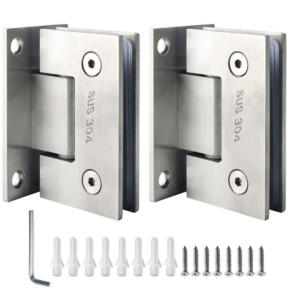 90 Glass Shower Door 304 Hinges, Heavy Duty Hinges for Glass Doors