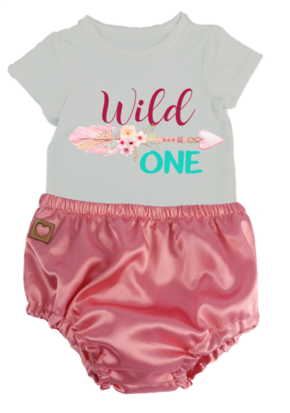 My first birthday outfit-Wild One with nappy cover