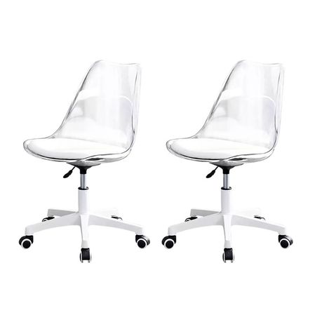 Set of 2 Transparent Five Star Legs Office Chair Shop Today. Get