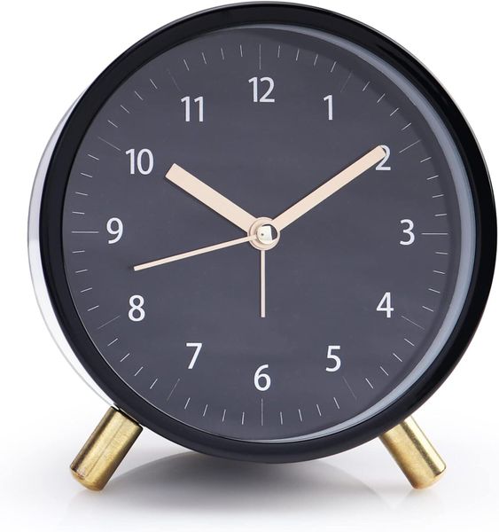 Silent Metal Alarm Clock with Backlight &amp; Night Light