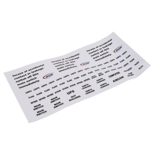 Bulk Pack 10 x Power Distribution Board Accessory Label Sheet