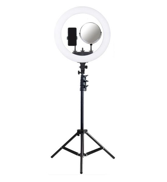 18" Ring Light with 2M Tripod and Mirror