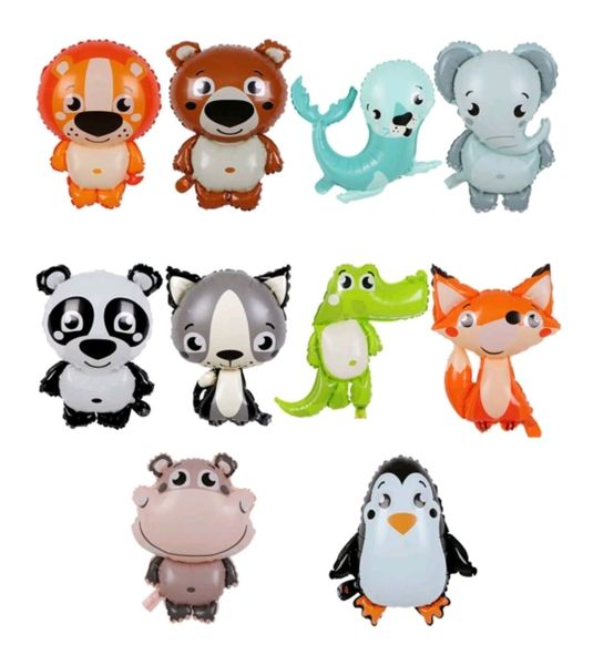Wild One Animal Birthday Party Balloon Set - Set of 10