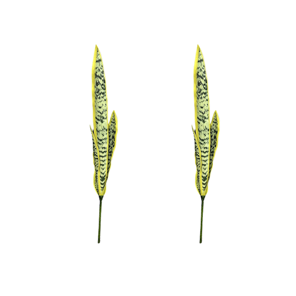 2pcs White &amp; Green Artificial Sansevieria Plant 65cm Scandinavian Potted