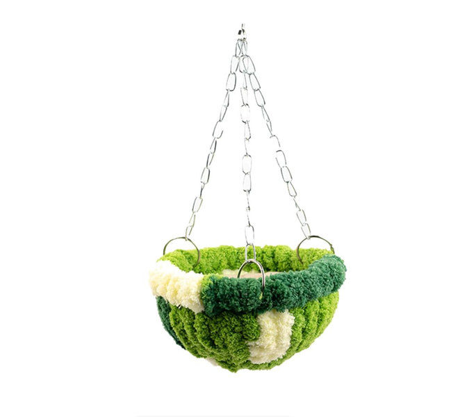 Warm and Thickened Half Round Hanging Bird's Nest Green