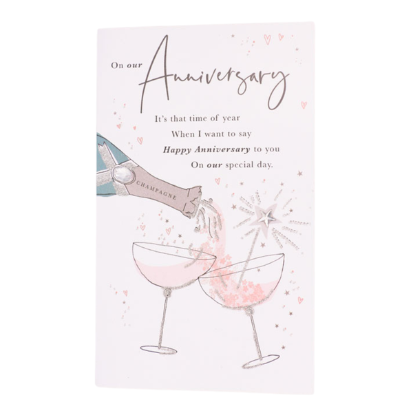 Anniversary Card - "Our Anniversary" - Champagne