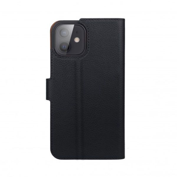 XQISIT Slim Wallet Selection Anti Bacterial iPhone 12 Mini Cover - Black