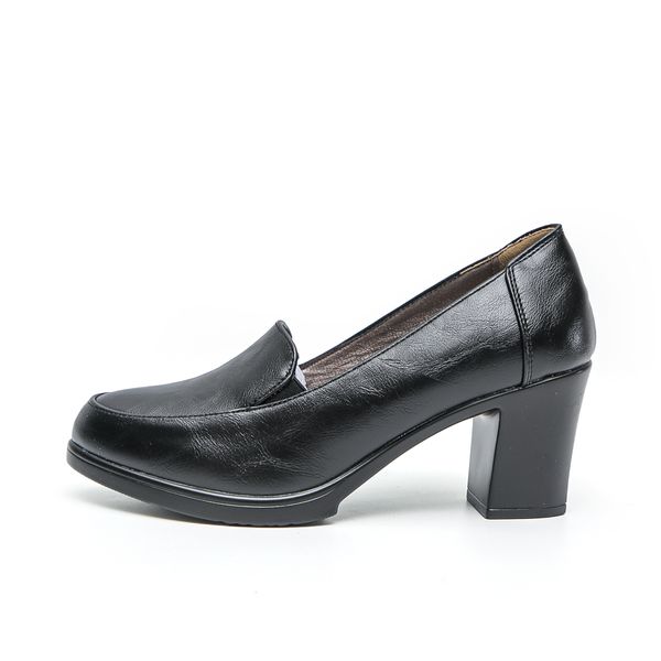 TTP Fashion Platform Block Heel Slip On Courts K3505