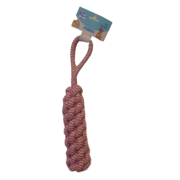 Pet Dog Puppy Rope Chew Pull Toys Training Durable - Red / White