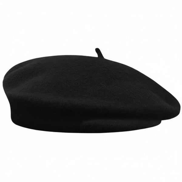 Women French Beret Hat - Winter Warm Faux Wool Artist Beanie Cap