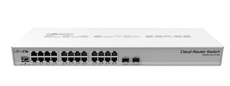 MikroTik Cloud Router Switch 24 Port Gigabit 2SFP+ | CRS326-24G-2S+RM