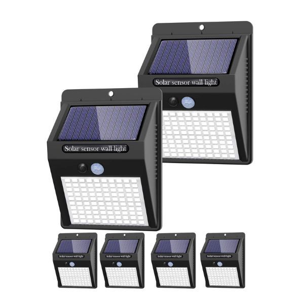 20 LED Solar Sensor Wall Light - Pack of 6