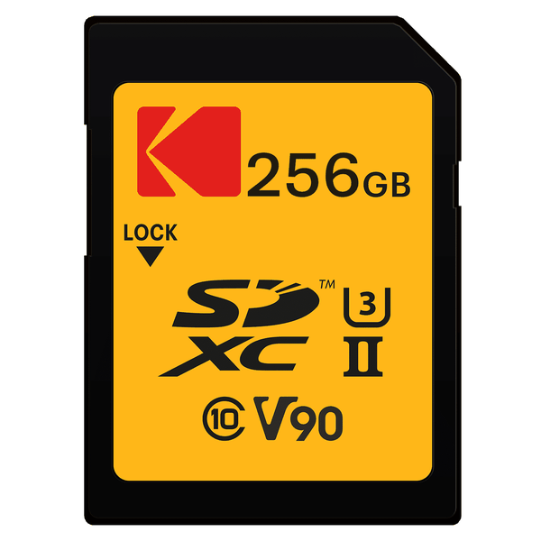 Kodak 256GB SD Card Ultra Pro with UHS-II U3 V90 for 4k or 8k Capture