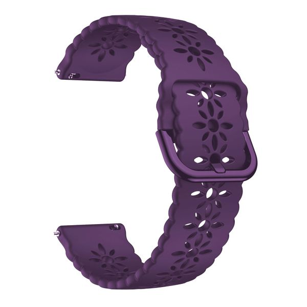 BasicX 20mm Plum Blossom Silicone Band Compatible with Galaxy Watch4 &amp; More