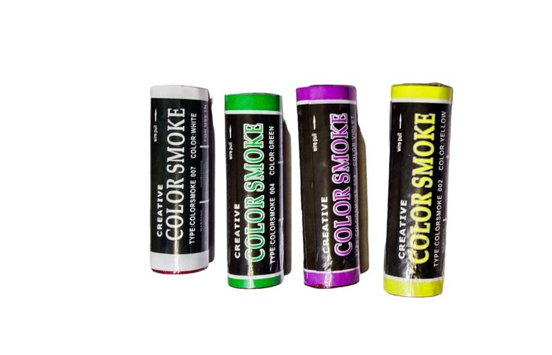 Pack of 4 Creative Color Smoke Bomb Grenade &amp; 3 in 1 Laser &amp; Ledlight