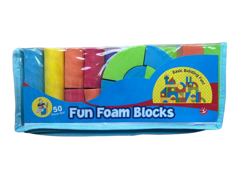 Foam Building Blocks 50 Piece Set Non-toxic 3+ Years