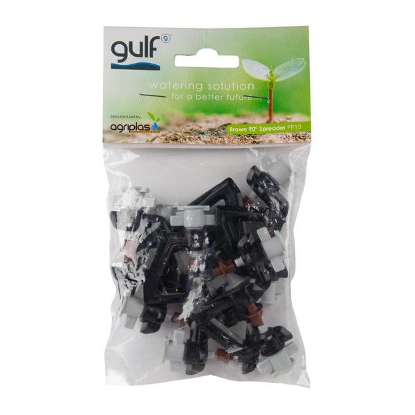 Gulf Sprinkler - Brown Spreader 90 Degree (10Piece) - 2 Pack