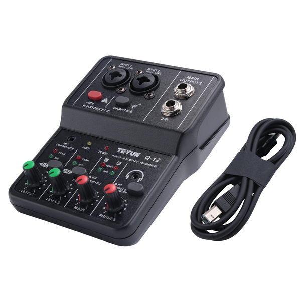 TEYUN Q-12 Computer Audio Recording Sound Card - Dedicated For Recording