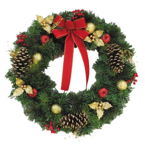 Christmas Decoration - Pine And Berry Deco Wreath 60cm | 144Tips