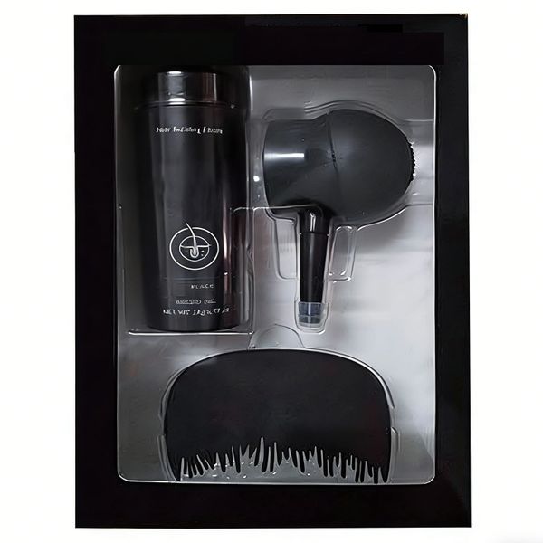Hairline Powder Hair Hidden Black Powder Hair Fiber - Bald Hiding Hair -28g