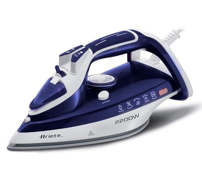 Ariete Clothes Steam Iron 2200W Ceramic Self cleaning Anti Drip Steam Boost