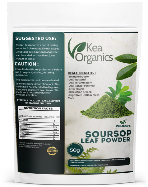 Kea Organics - Soursop Leaf Powder - 50g Leaf Powder